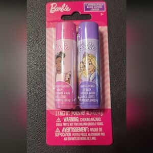Barbie Flavored Lip Balm Set - Pink and Purple